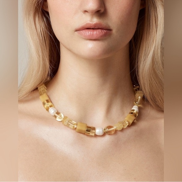 J. Crew Stone and pearl necklace NWOT TOP RATED